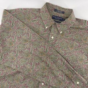 Daniel Cremieux Paisley Button Down Shirt Fine Italian‎ Fabric XL